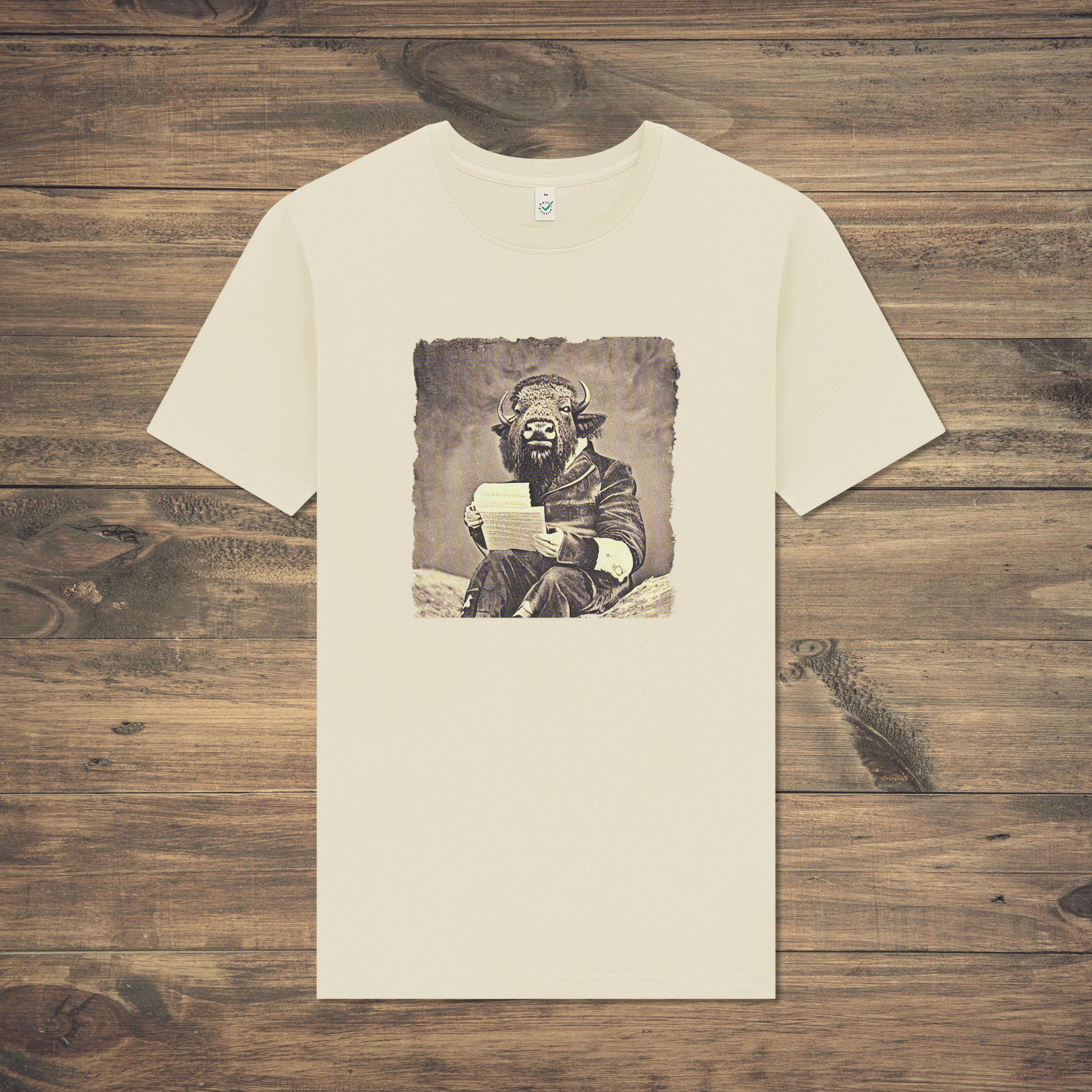 Bison Reading Poetry T-Shirt