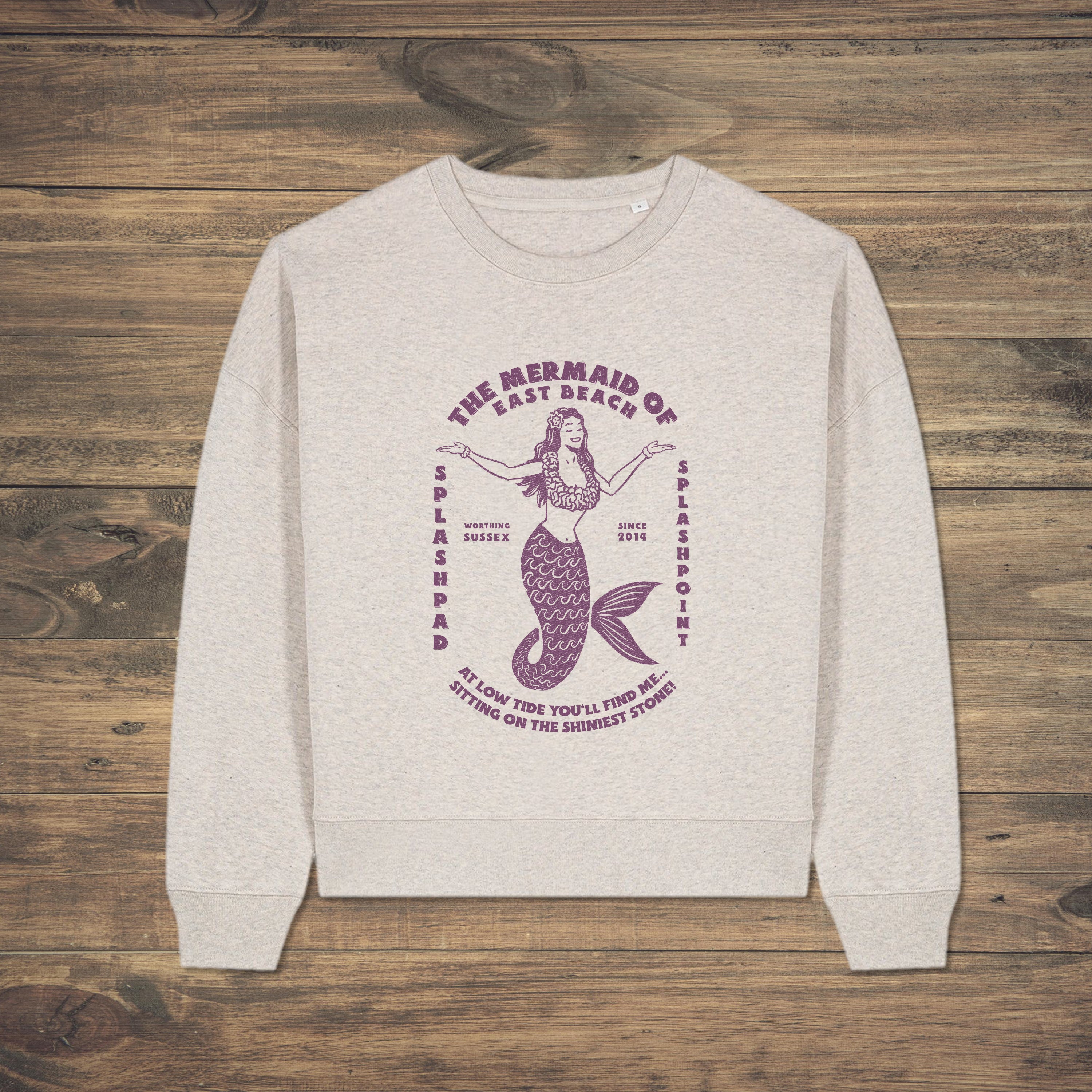 Mermaid Sweatshirt - Deep Red Print