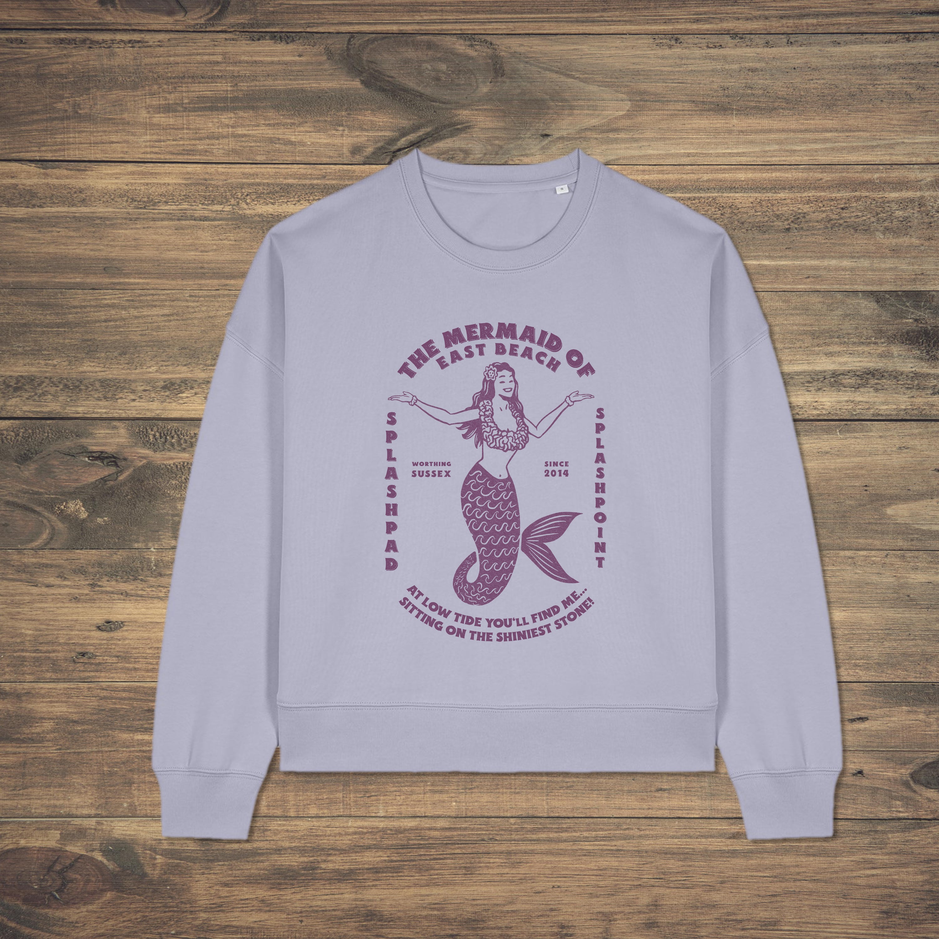 Mermaid Sweatshirt - Deep Red Print