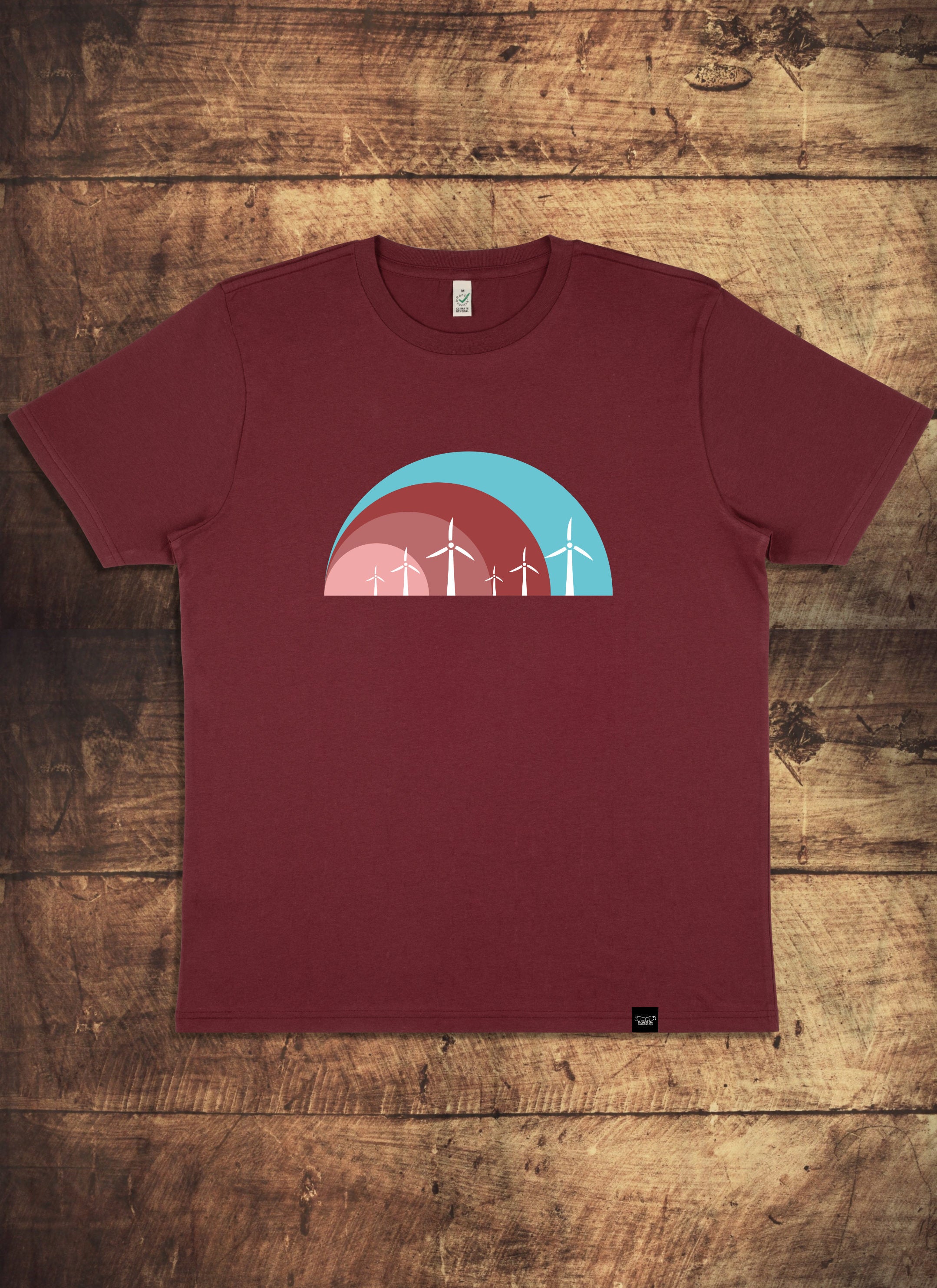 Retro Windfarm Semicircle T Shirt