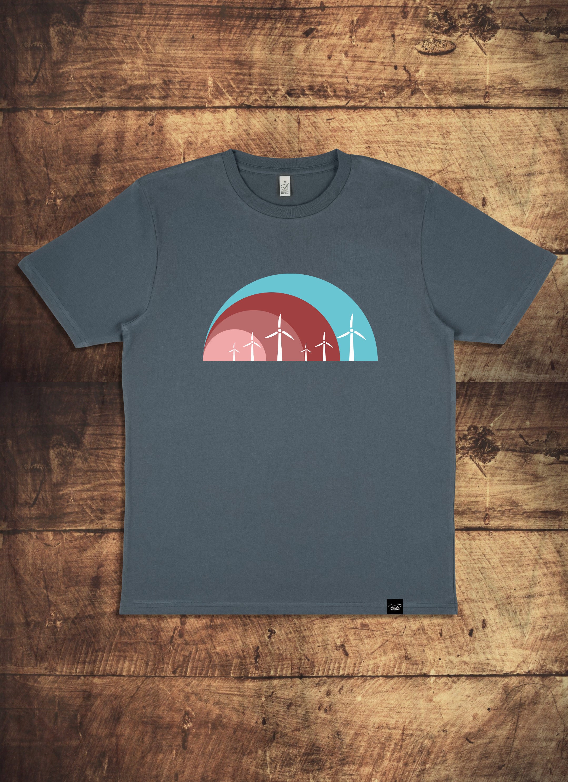 Retro Windfarm Semicircle T Shirt