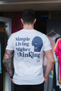 Simple Living Higher Thinking Back Print