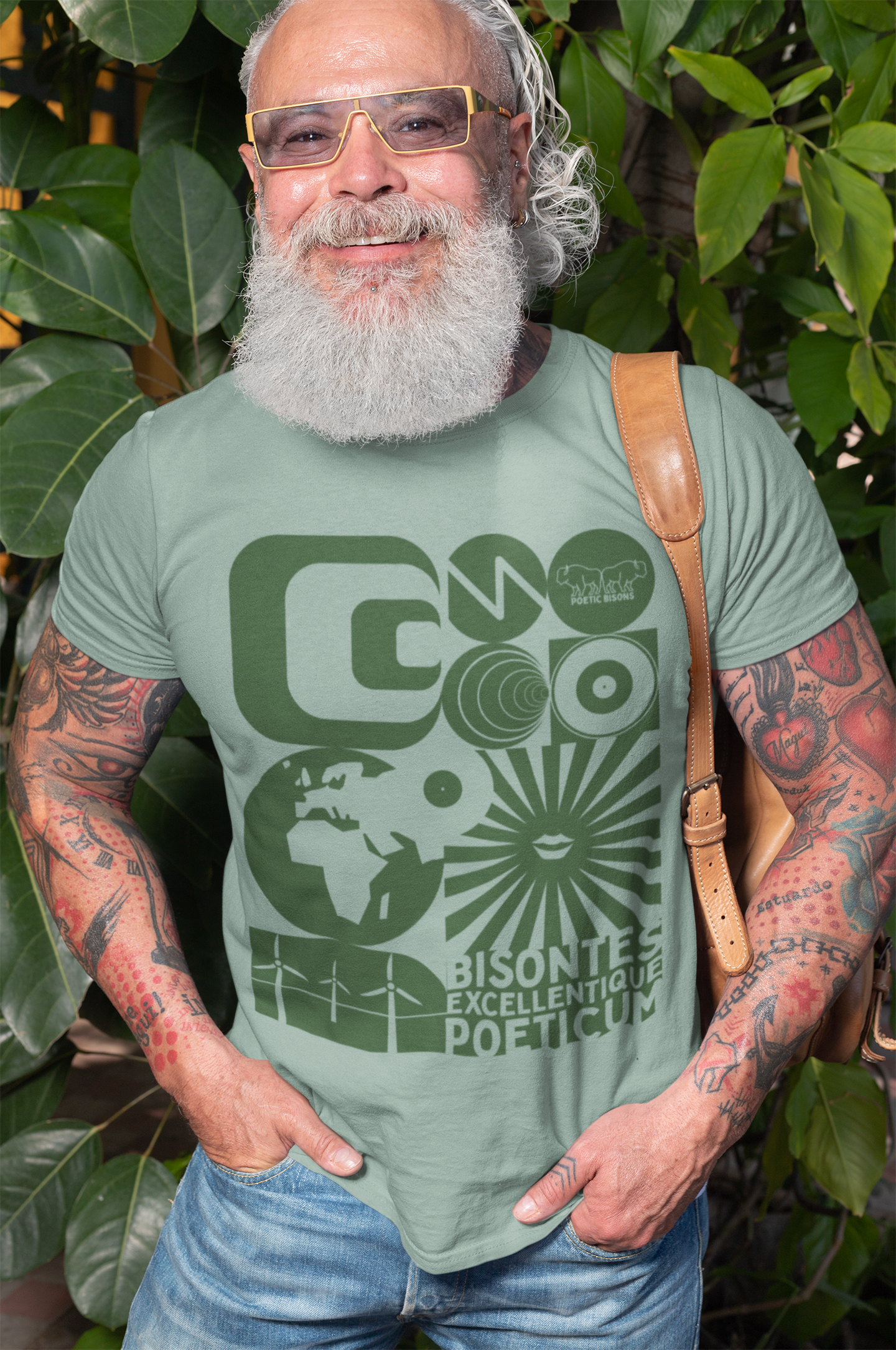 Green Print Excellentique T Shirt